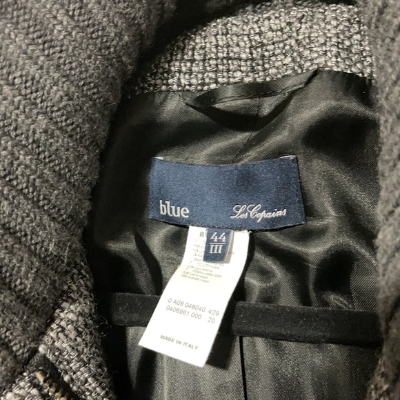 Blue Les Copains Unisex Knit Wool Sweater Coat - Picture 4 of 15